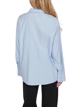 Camicia Vila Vifine Blu Oversized per donna