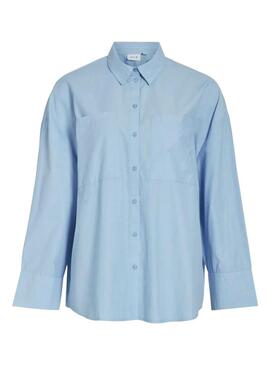 Camicia Vila Vifine Blu Oversized per donna