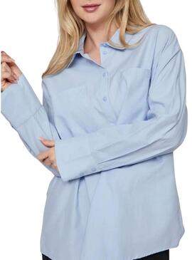 Camicia Vila Vifine Blu Oversized per donna