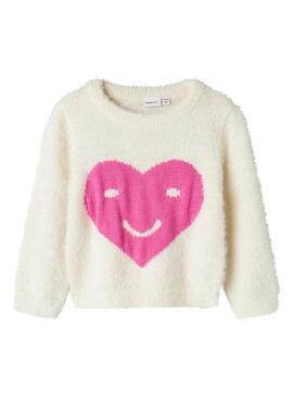 Maglione Name It Nelise Cuore Smile per bambina