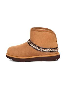 Stivali UGG Mini Crescent Marrone per bambino e bambina