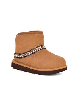 Stivali UGG Mini Crescent Marrone per bambino e bambina