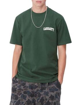 Maglietta Carhartt University verde per uomo