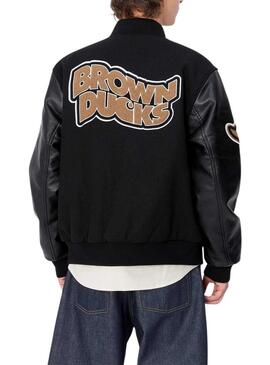 Giacca Bomber Carhartt Brown Ducks nero per uomo