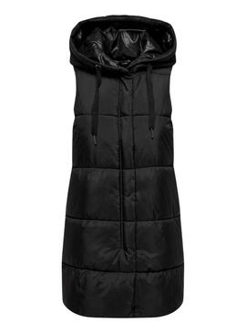 Gilet Only Asta imbottito nero per donna