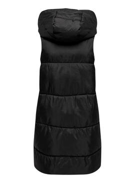 Gilet Only Asta imbottito nero per donna