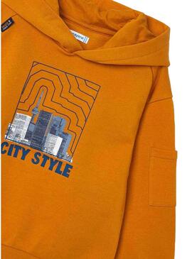 Felpa Mayoral City Style Carota per bambino