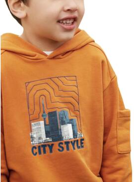 Felpa Mayoral City Style Carota per bambino