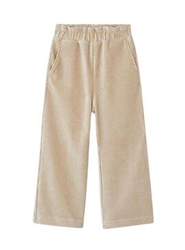 Pantaloni in velluto a coste beige Mayoral per ragazze