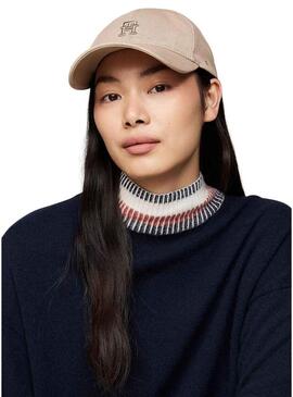 Cappello Tommy Hilfiger TH beige per donna