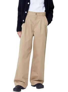 Pantaloni Carhartt Leola beige per donna