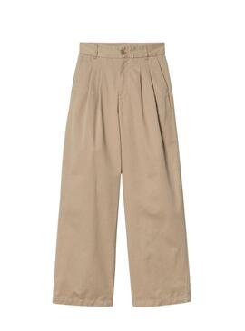 Pantaloni Carhartt Leola beige per donna