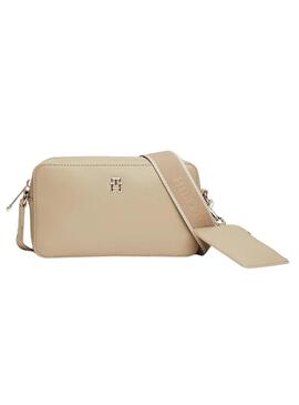 Borsa Tommy Hilfiger Monotype TH camera beige per donna