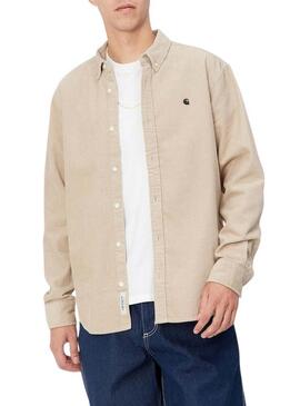 Camicia Carhartt Madison Cord beige per uomo