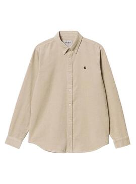 Camicia Carhartt Madison Cord beige per uomo