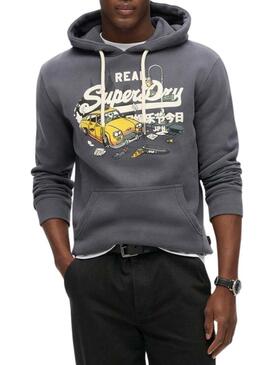 Felpa Superdry New York blu scuro per uomo