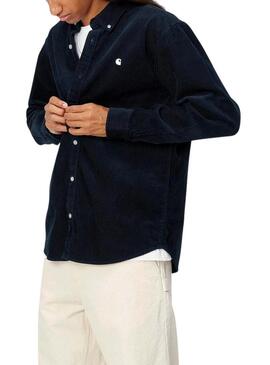 Camicia Carhartt Madison Cord Blu Navy per uomo