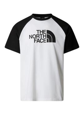 Maglietta The North Face Raglan Easy bianca e nera per uomo