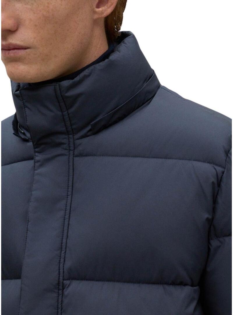 Cappotto imbottito Ecoalf Velan blu navy per uomo