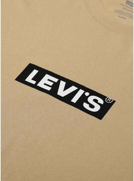 Maglietta Levis Relaxed Baby Tab color marrone tostato per uomo