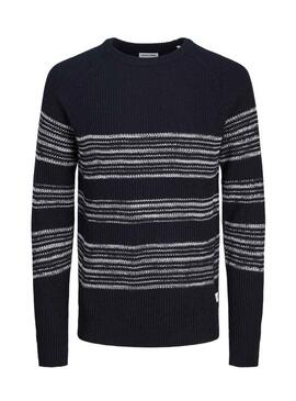 Maglione Jack and Jones Pannel Blu Marino per uomo