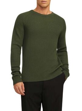 Maglione Jack and Jones Pannel Verde per uomo