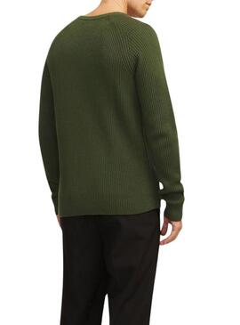 Maglione Jack and Jones Pannel Verde per uomo