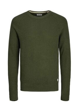 Maglione Jack and Jones Pannel Verde per uomo