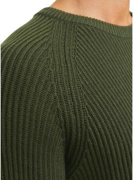 Maglione Jack and Jones Pannel Verde per uomo