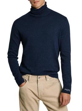 Maglione Pepe Jeans New Andre Turtle Blu Marino per uomo