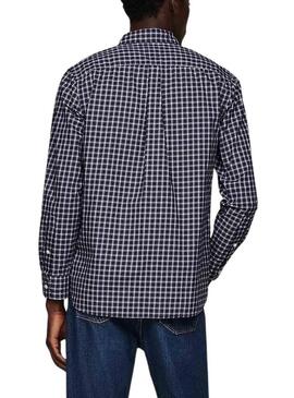 Camicia Tommy Hilfiger Mini Tartan Blu e Rosso per uomo