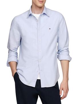 Camicia Tommy Hilfiger Oxford blu per uomo