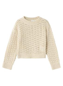 Maglione Name It Osigna Beige per ragazza