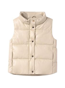 Gilet Imbottito Mayoral Beige per ragazza