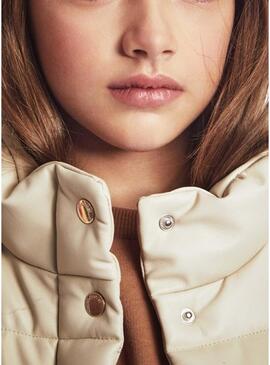 Gilet Imbottito Mayoral Beige per ragazza