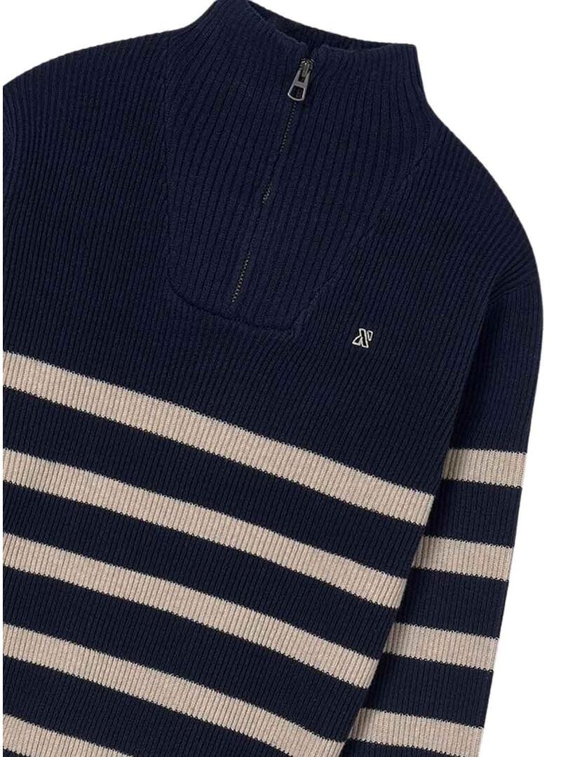 Maglione Mayoral Perkins Zip Blu Marino per ragazzo