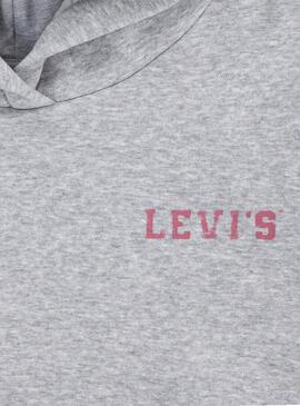 Felpa con Cappuccio Levis Collegiate Grigia per ragazza