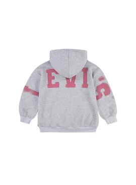 Felpa con Cappuccio Levis Collegiate Grigia per ragazza