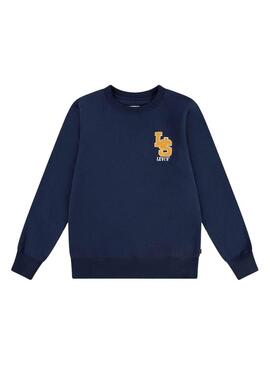 Felpa Levis Monogram LS Blu Marino per ragazzo