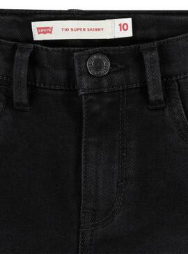 Jeans Levis 710 Nero Super Skinny per ragazza