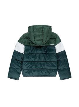 Giacca Imbottita Levis Color Block Verde per bambino