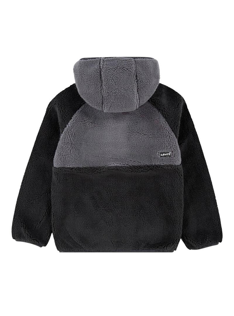 Giacca Levis Sherpa Bicolore Nero per Bambino