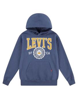 Felpa con cappuccio Levis Sporty Blu per ragazzo