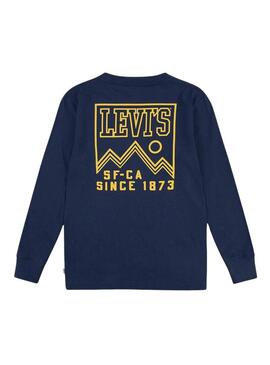 Maglietta Levis High Peaks a maniche lunghe blu per bambino