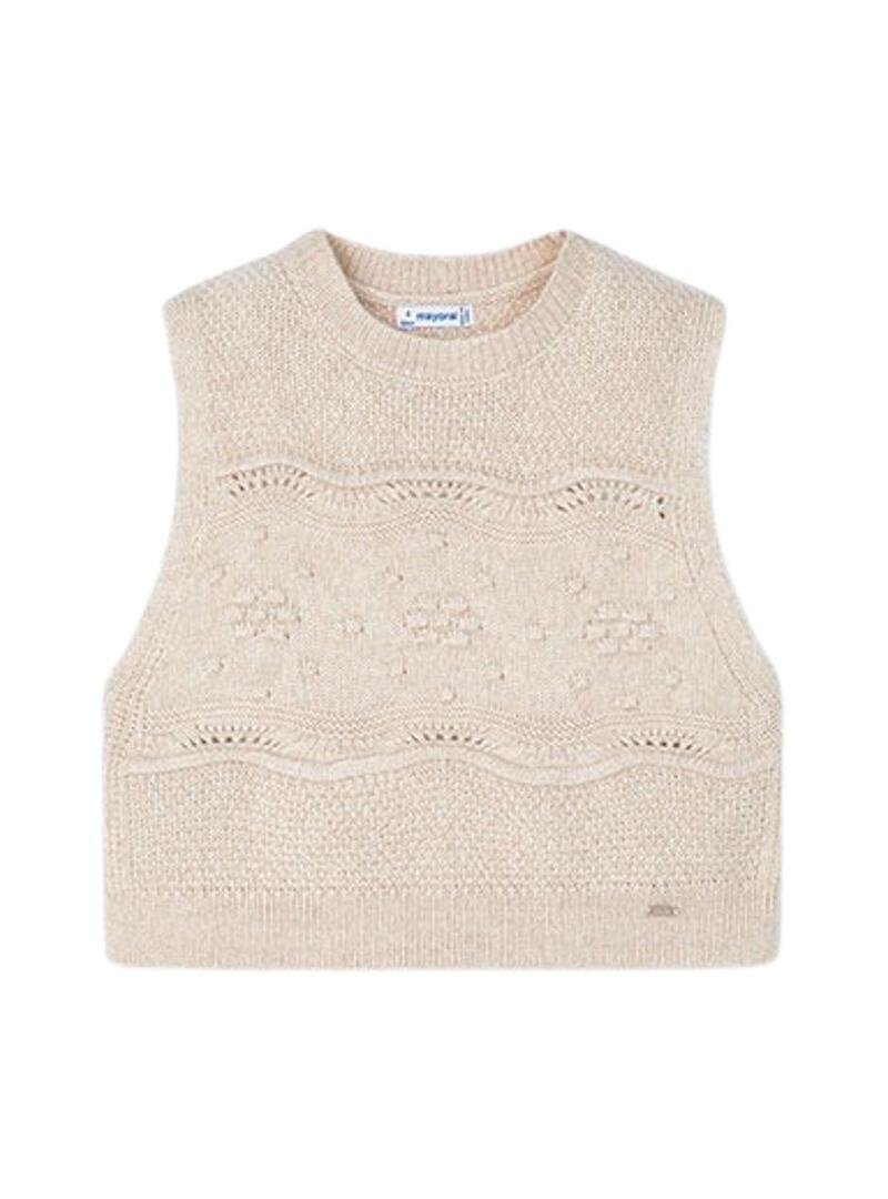 Gilet Mayoral Maglia Crema per bambina