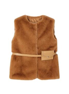 Gilet Mayoral Pelo Cintura Marrone per bambina