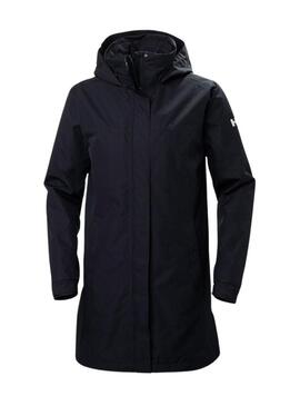 Impermeabile Lungo Helly Hansen Aden Blu Marino per donna