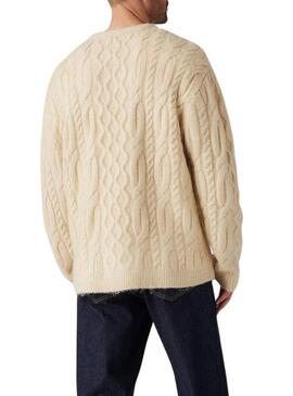 Maglione Levis Battery Collo Giro per uomo Beige