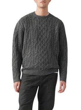 Maglione Levis Battery Collo Giro Grigio per uomo