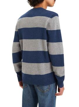 Maglione Levis Original Housemark a Righe Blu per uomo